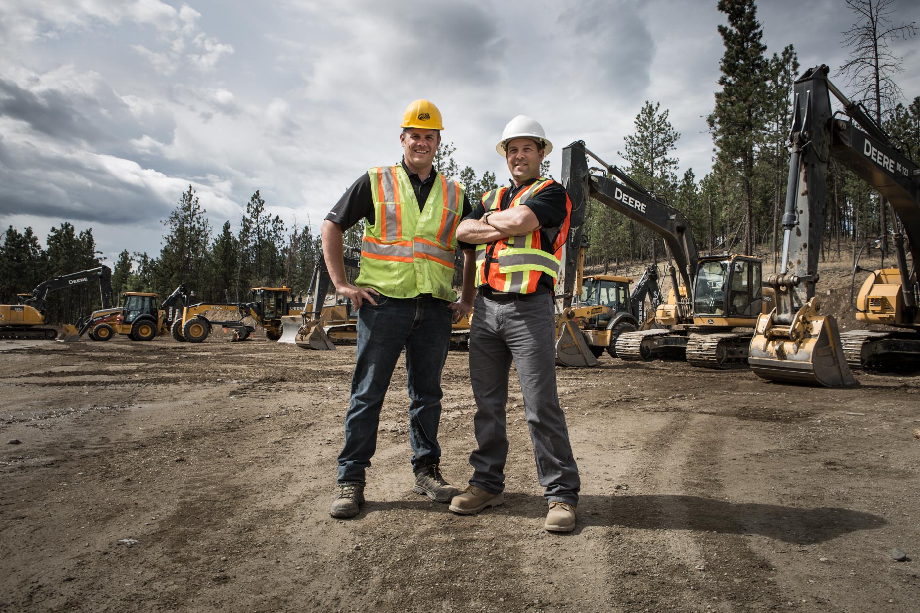 The owners of Interior Heavy Equipment Operator School, Daniel Collins & Mike Hansen, in Kelowna, British Columbia, Canada.